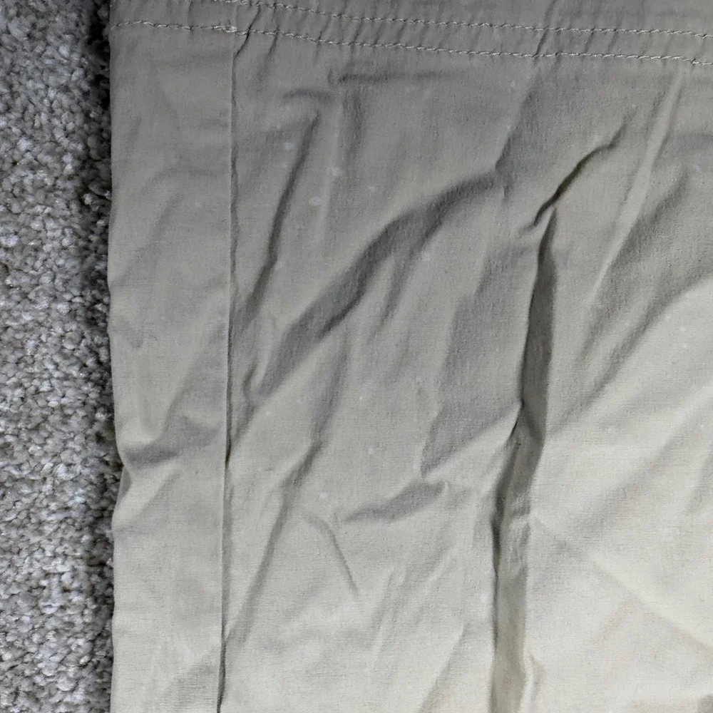 Eddie Bauer Travex Pants Womens 8 (33x32) Beige Roll Up‎ Tab Hiking Utility READ